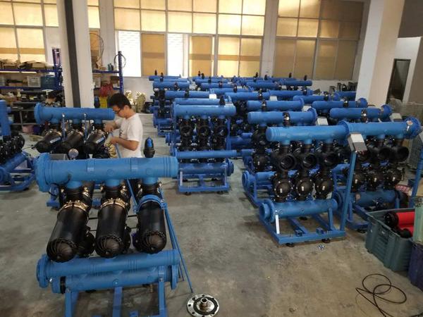 水肥一体化灌溉用自动反冲洗砂石过滤器和叠片过滤器